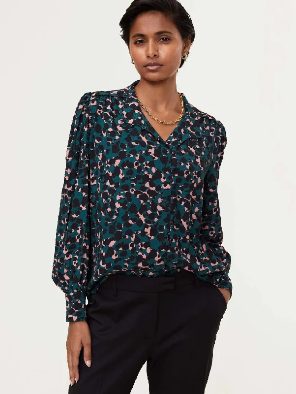 Stupidly Low Prices Tirtho LENZING™ ECOVERO™ Blouse | Cedar Ink Print