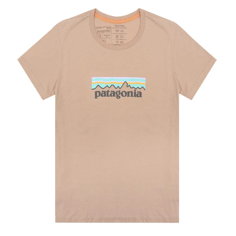 Women's Clothes Patagonia Womens Pastel P-6 Logo Organic Crew T-Shirt Pamp Tan