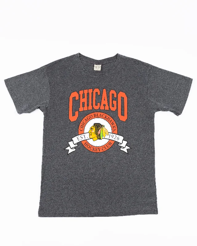 Budget-Friendly Fashion chicka-d Ladies Chicago Blackhawks Burnout Effortless Tee