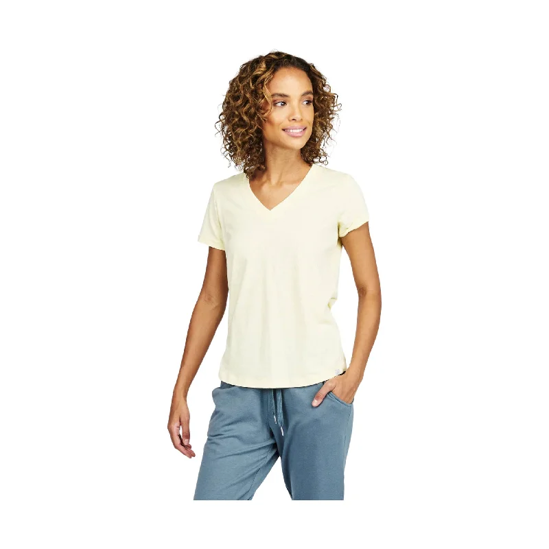 Stylish Women's Apparel Tasc Women's NOLA V Neck T Shirt - Daisy Yellow - ONLINE STORE CREDIT/EXCHANGE ONLY