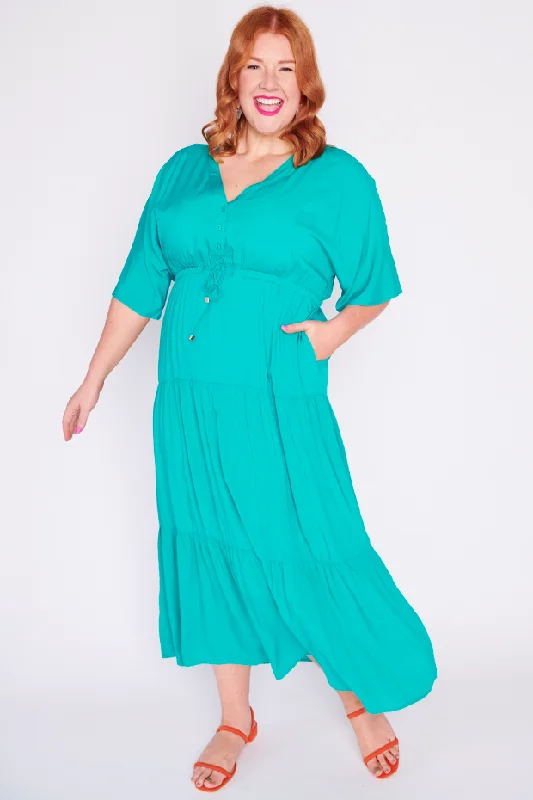 Modern Women's Apparel Maddie Teal Dress