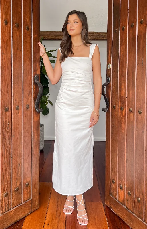 Online Clothing Stores Angelic Aura White Maxi Dress