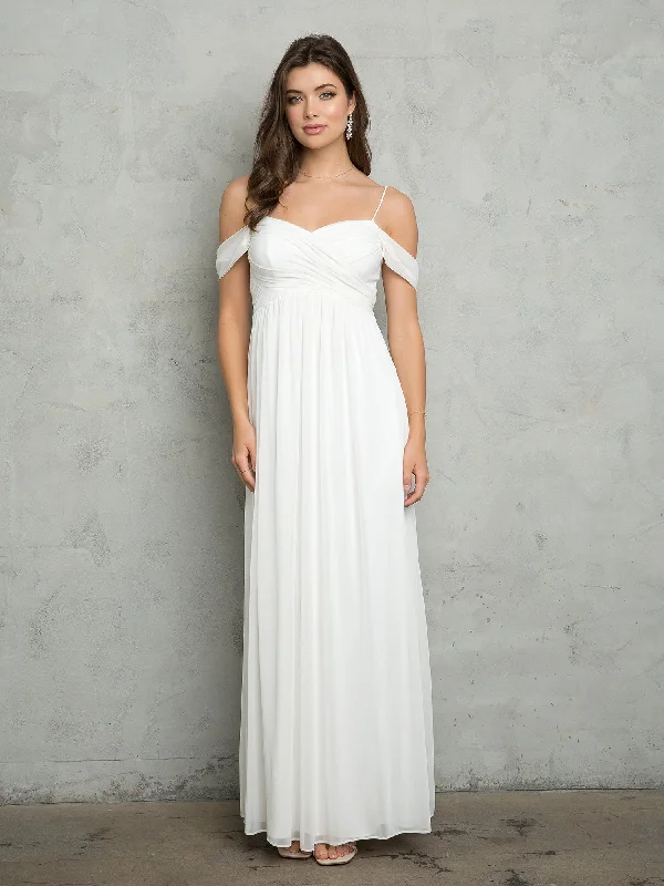 Stylish Dresses for Women Eva Fashion 3494 Long Simple A Line Wedding Dress