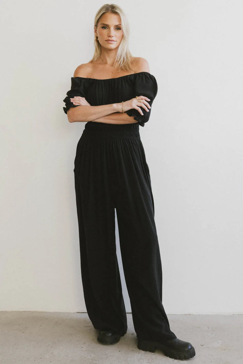 Edgy Fashion Marnie Elastic Waist Jumpsuit