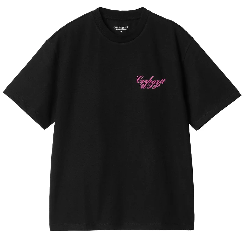 Women's Clothing Boutique Carhartt WIP Womens S/S Exchange T-Shirt Black / Pink