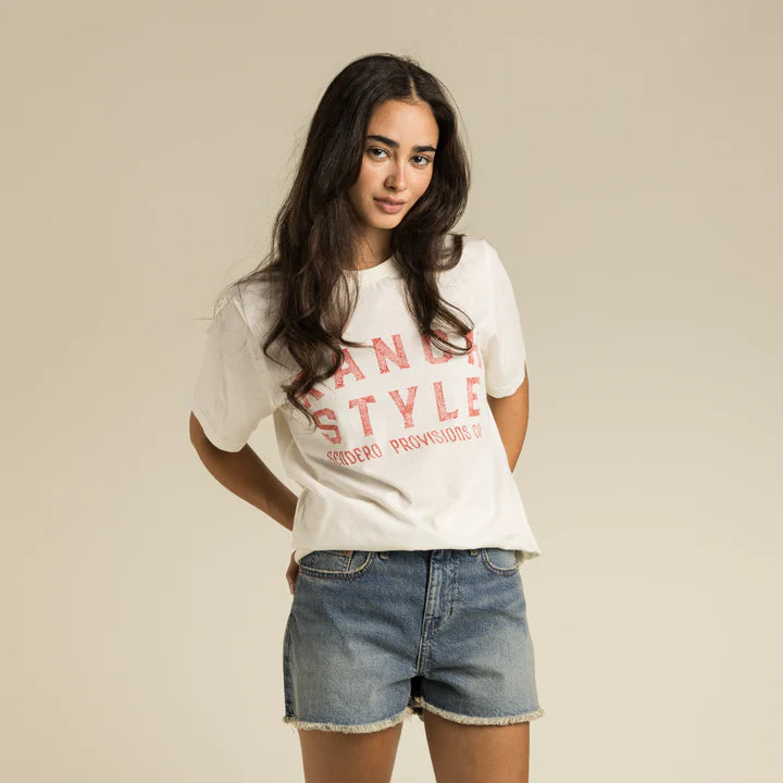 Fashion For Every Occasion Sendero RANCH STYLE T-SHIRT- VINTAGE WHITE