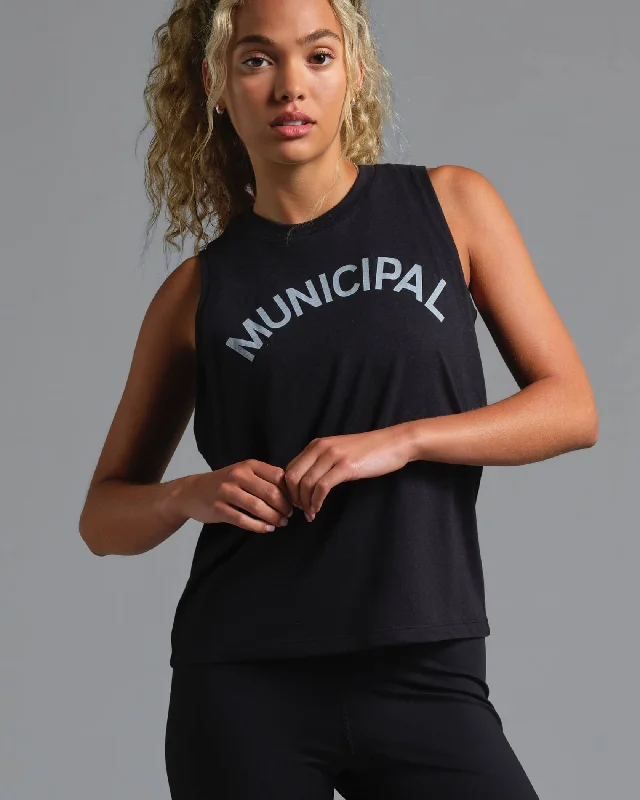 Hot Brand Discounts Municipal Women's Origin Tank - BLACK/WHITE