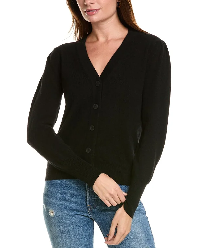 Online Boutique Clothing Forte Cashmere Buttoned Short Cashmere Cardigan