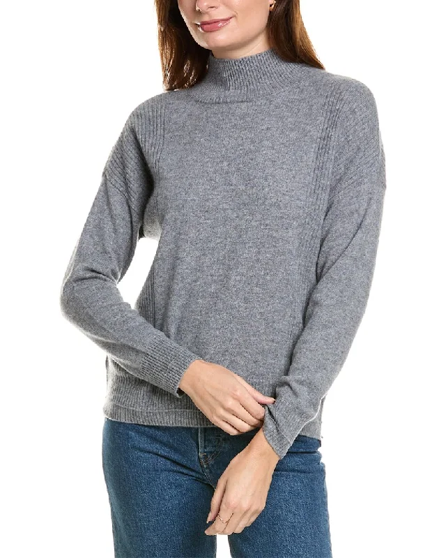 Online Boutiques Clothing Design History Mock Neck Cashmere Sweater