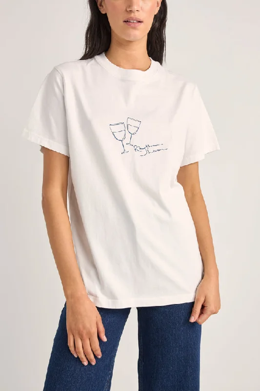 Limited Time Offer Rhythm Vino Boyfriend Tee - WHITE