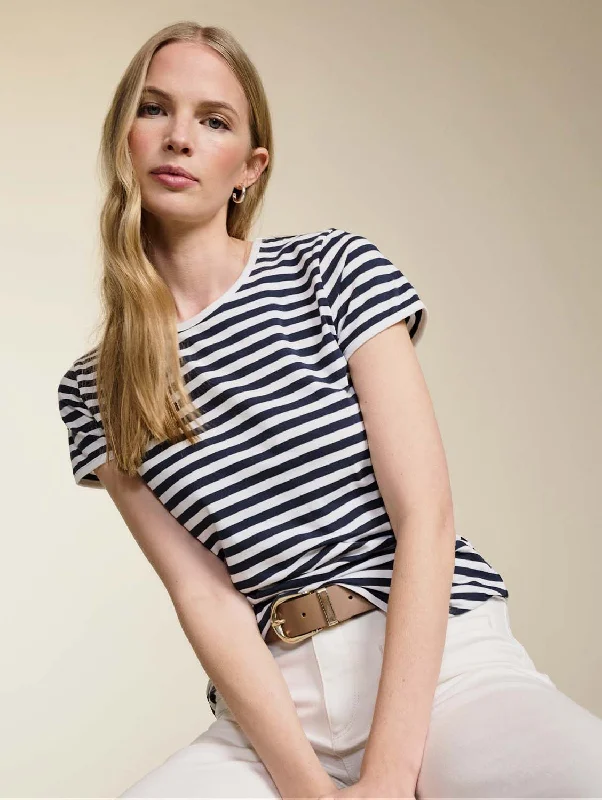 Current Trends Baukjen Essentials Organic Cotton Slim Tee | Classic Navy & Pure White