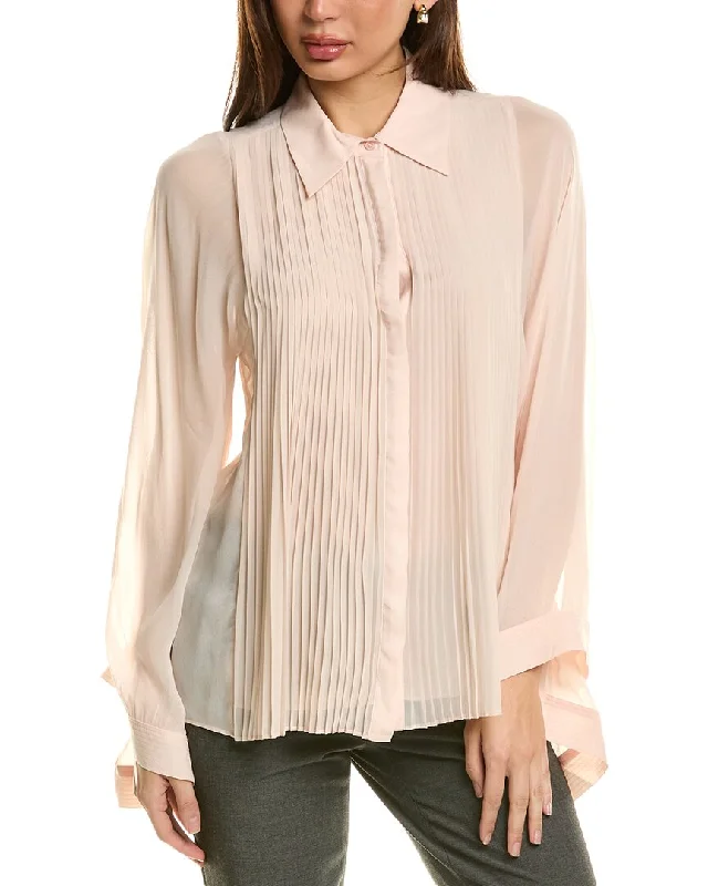 Stylish Women's Apparel Reiss Magda Pleat Detail Blouse