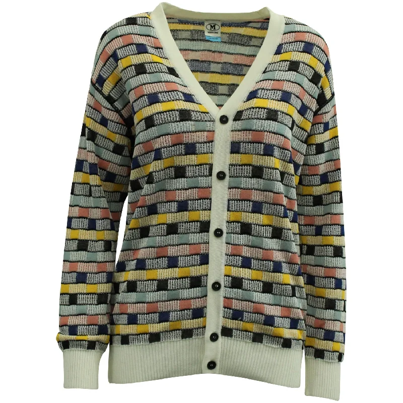 Holiday Gift Guide Sale M Missoni Striped Intarsia Cardigan in Multicolor Cotton