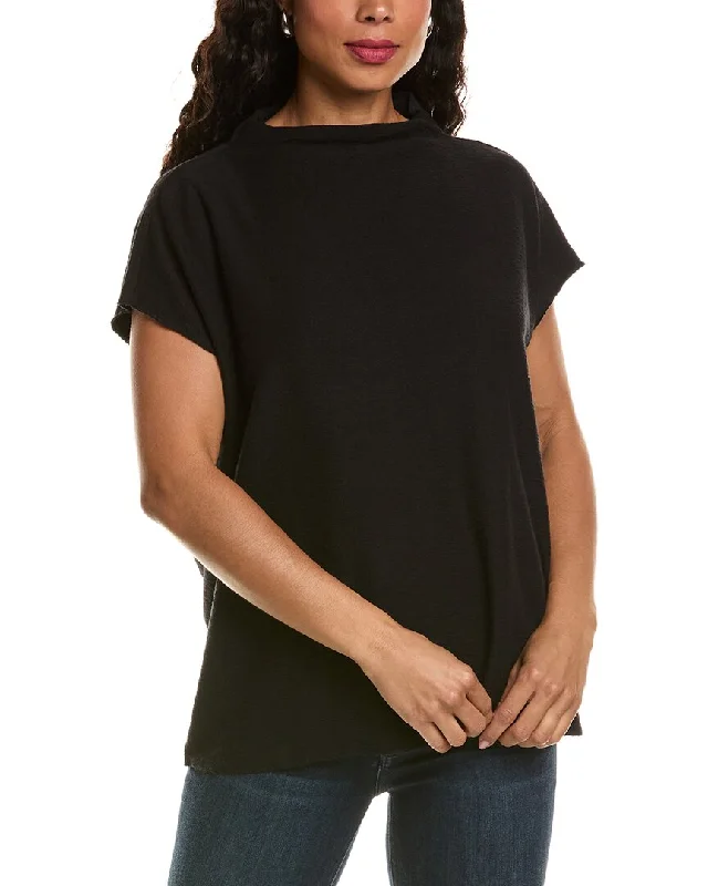 Fashion-forward Women's Clothing EILEEN FISHER Funnel Neck Square Top