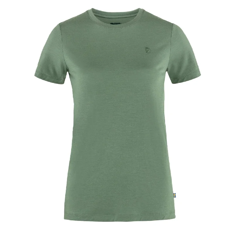 Sale On Sale Fjallraven Womens Abisko Wool SS T-Shirt Patina Green