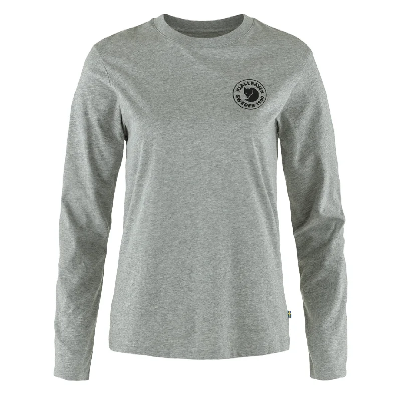 Women Clothing Fjallraven Womens LS 1960 Logo T-Shirt Grey Melange