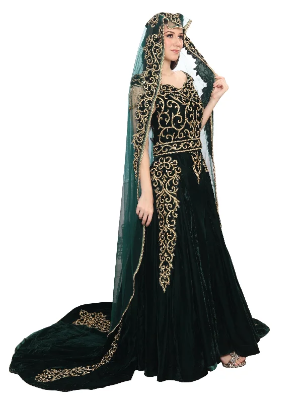 Holiday Discount Designer Takchita Caftan Traditional Arabic Ethnic Wedding Gown