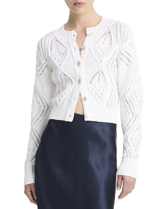 Online Shopping Boutiques Vince Diamond Cable Cardigan