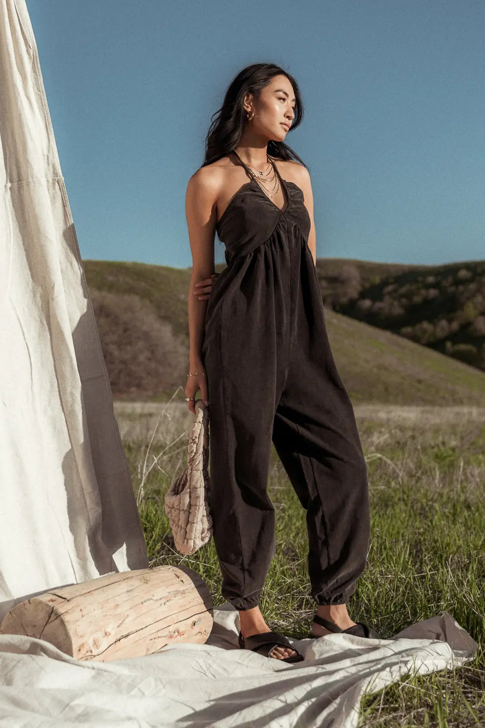 Winter Wardrobe Clearance Trixie Jumpsuit in Black - FINAL SALE