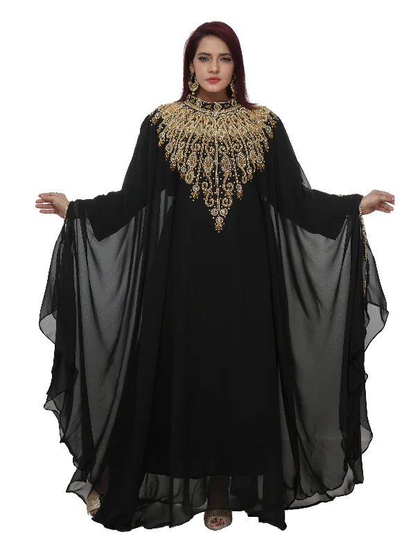 Effortless Chic for Women Designer Kaftan with Rhinestone Embroidery