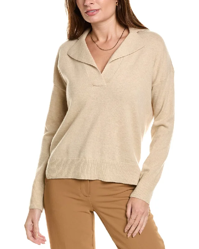 Online Clothing Stores Design History Notched Collar Cashmere Sweater