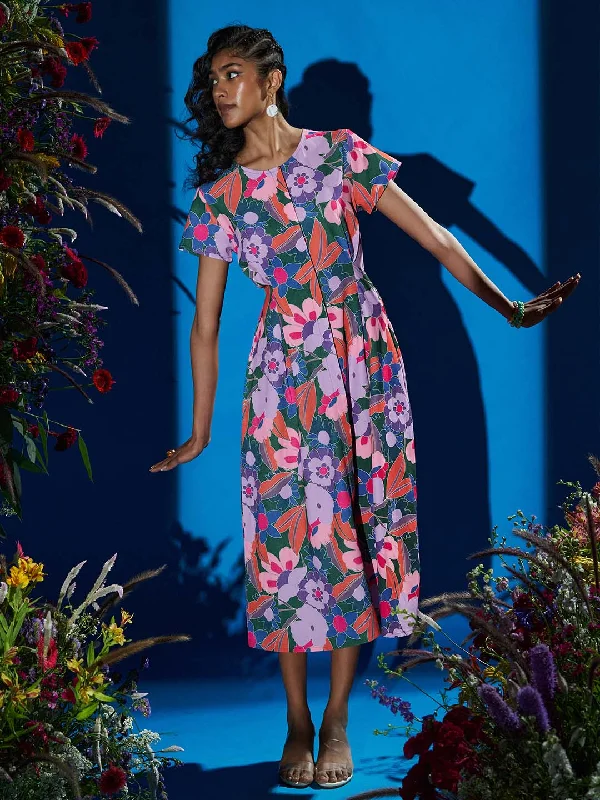 Sophisticated Style Forbidden Flower Midi Dress