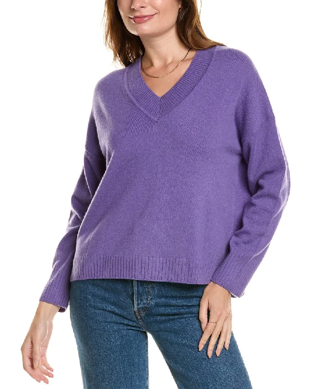 Women's Activewear for Exercise and Sports Design History V-Neck Cashmere Sweater