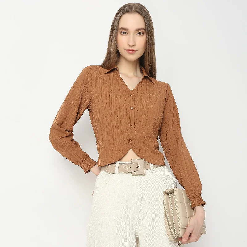 Holiday Glam Regular Fit Solid Top