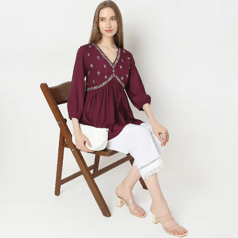 New Season Fashion Preview Flare Fit Embellished Top