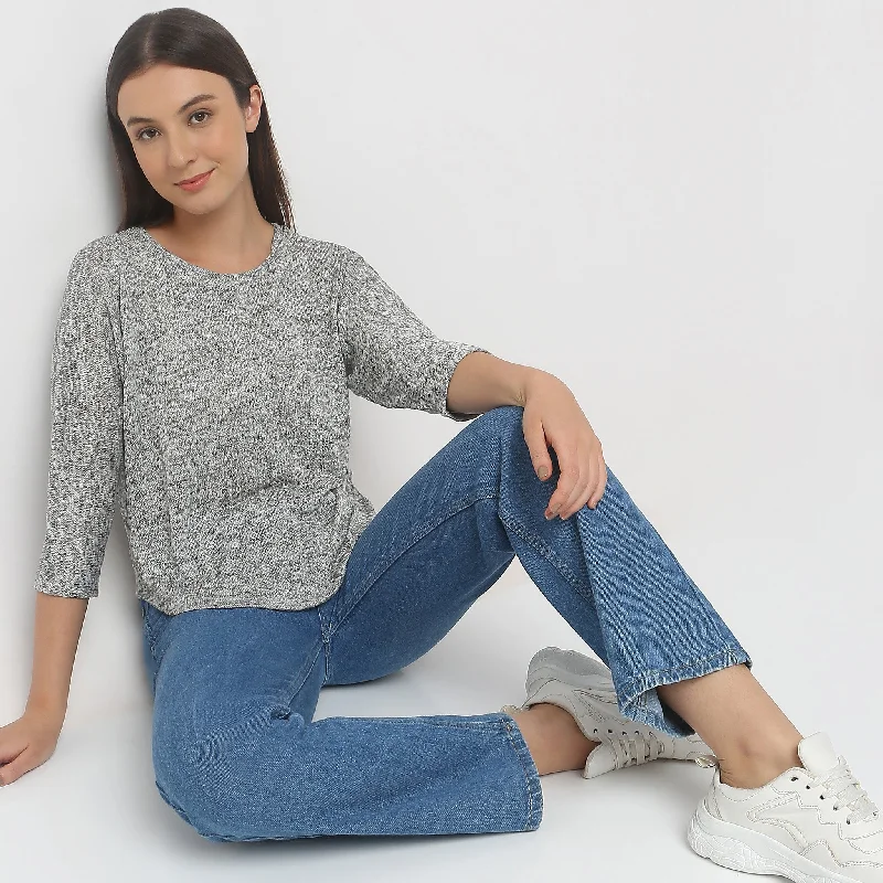 Casual Fashion Regular Fit Solid Top