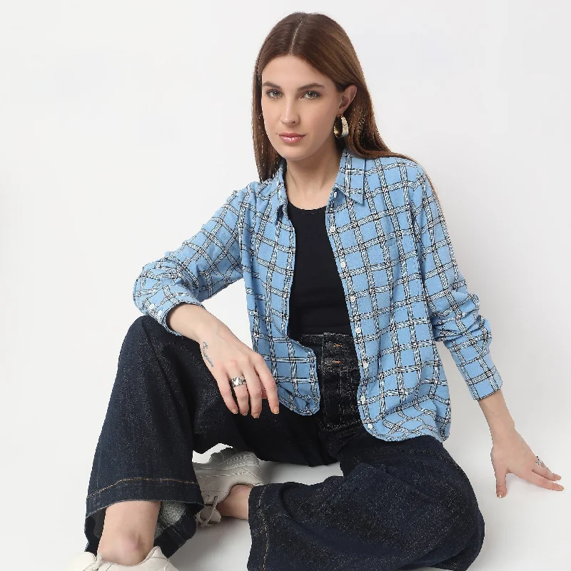 Imeless Style Regular Fit Checkered Shirt