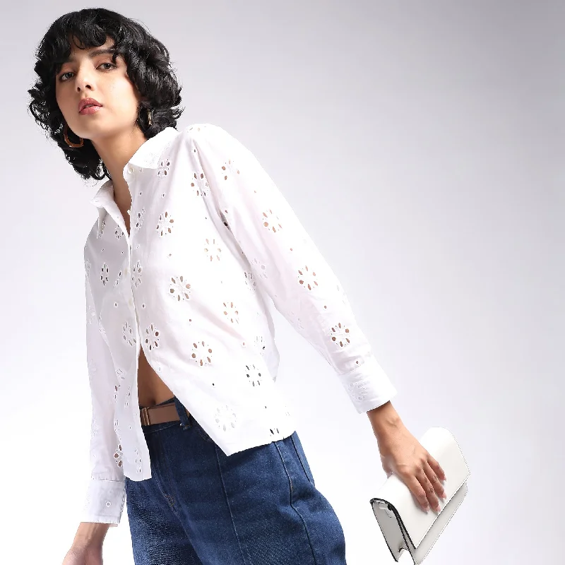 Premium Style Offers Regular Fit Lace Shirt