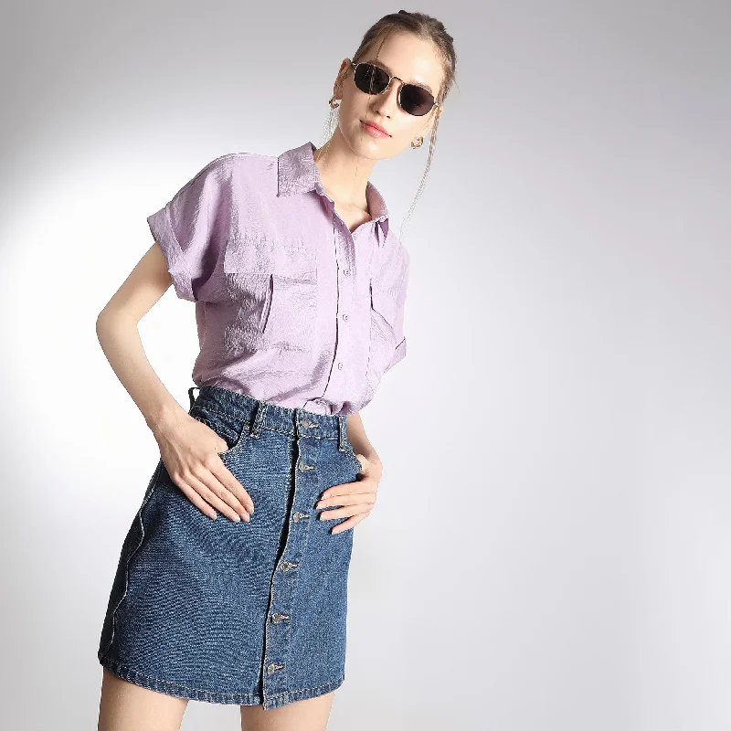 Dive Into Trendy Styles Regular Fit Solid Shirt