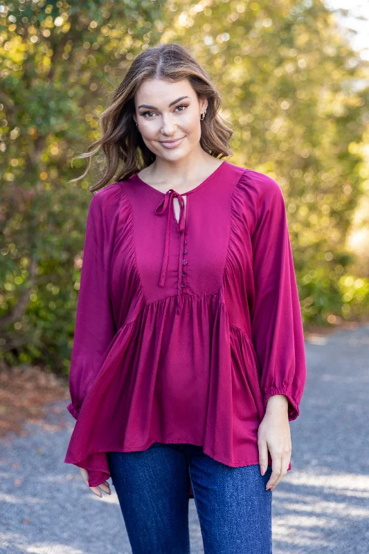 Limited Time Special Offer Charlie Top | Merlot | FINAL SALE