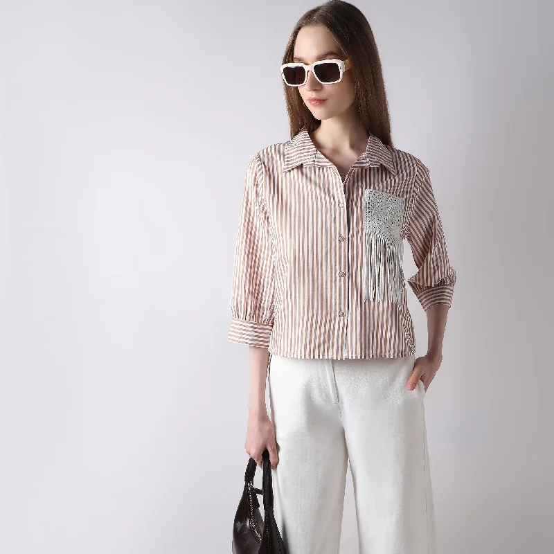 Exclusive Sale Boxy Fit Striped Shirt