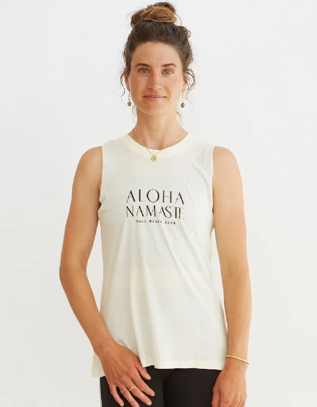 Women's Fashion Clothing Aloha Tank - Cream - FINAL SALE