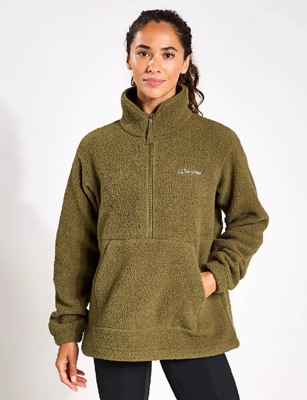 Unbeatable Prices Hawksker Half Zip Sherpa Fleece - Bark Brown