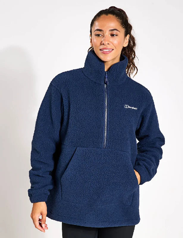 Budget-Friendly Fashion Hawksker Half Zip Sherpa Fleece - Dusk