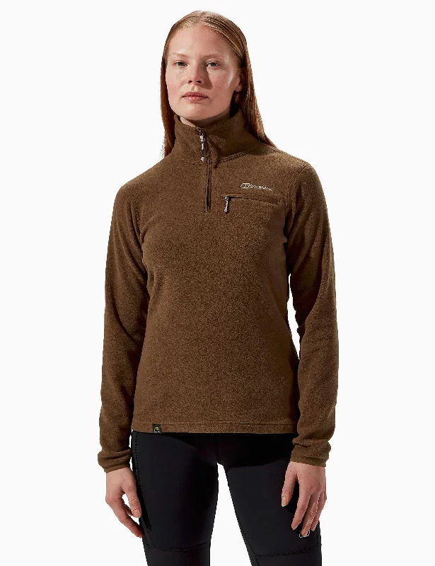 Holiday Glam Prism 2.0 Micro Half Zip Fleece - Bark Brown