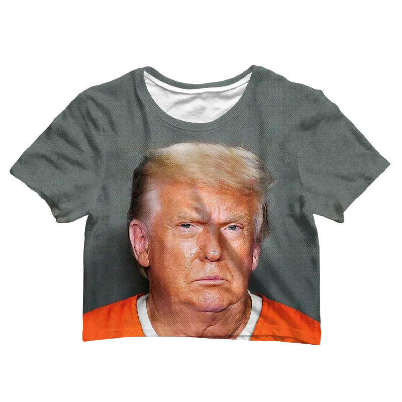 Casual Chic Donald's Mugshot Crop Tee