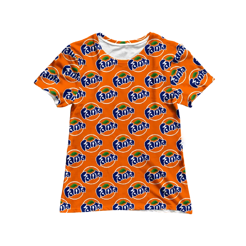 Elegant Women's Clothing Fanta Pattern Women's Tee