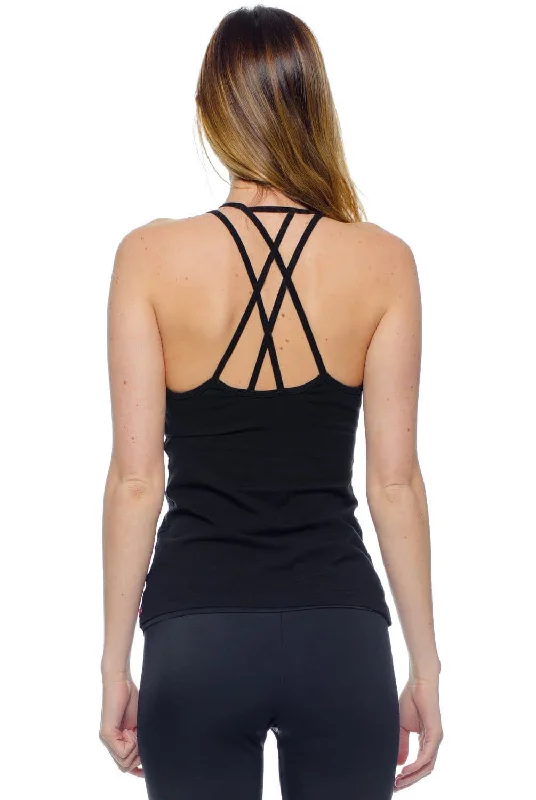 Evening Looks Hard Tail Double Cross Tank - Black