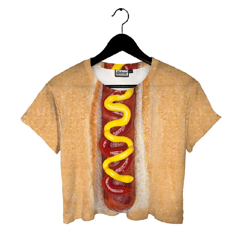 Must Haves Hot Dog Crop Tee