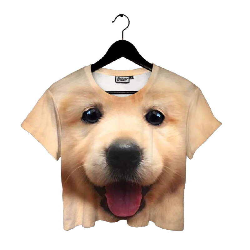 Fashion Forward Puppy Dog Eyes Crop Tee