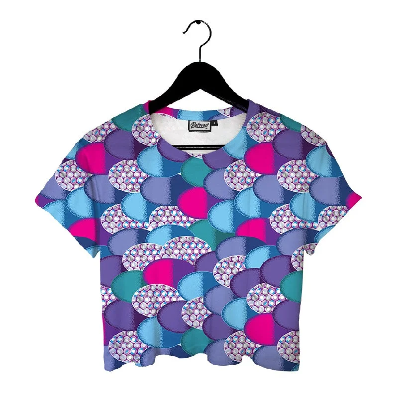 Crazy Price Slashing Rainbow Fish Crop Tee