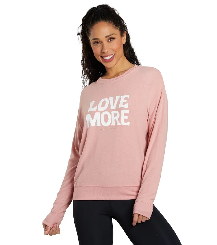 Online Boutique Clothing Spiritual Gangster Love More Savasana Sweater Rose