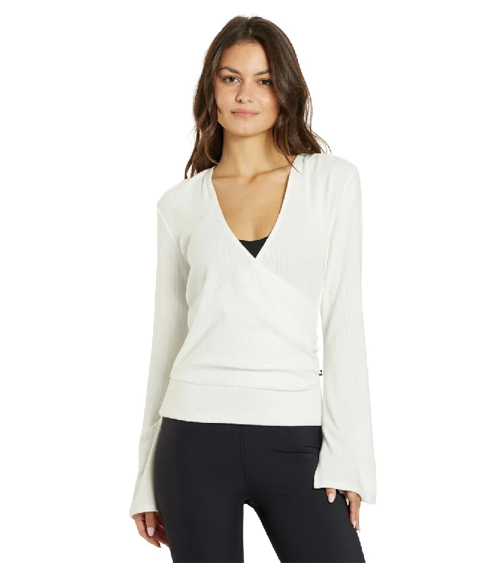 Online Clothing Stores Thrive Societe Pleated Wrap Pullover White