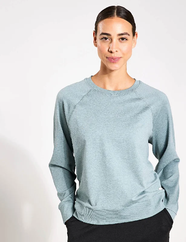 Sophisticated Style Long-Sleeve Halo Crew - Vintage Pistachio Heather