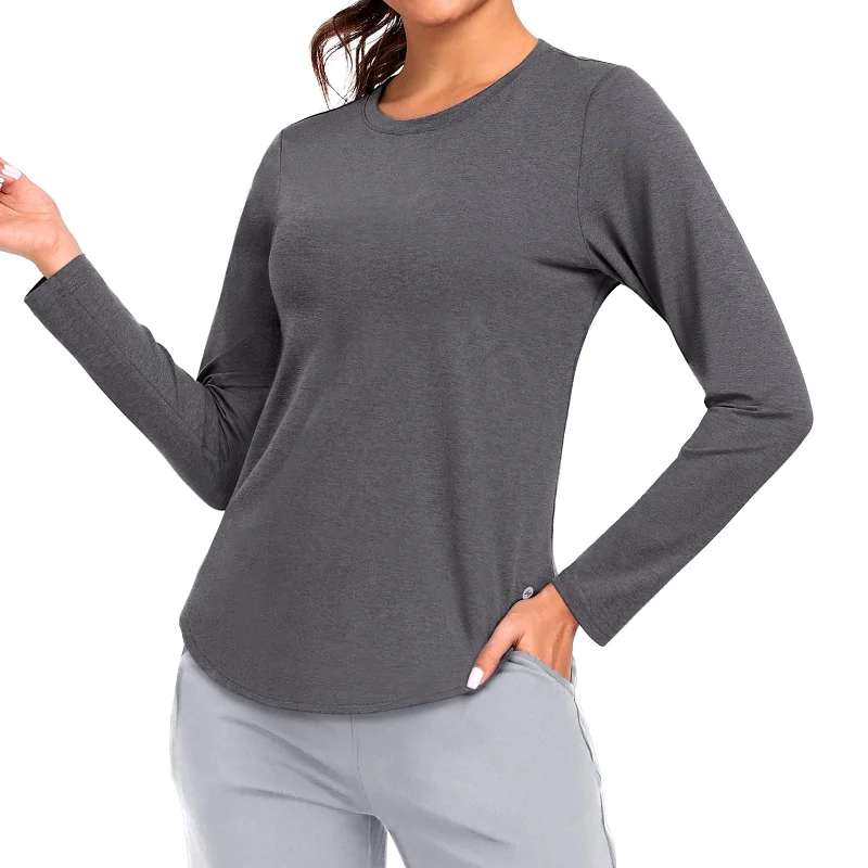 Athleisure Wear Women's Long Sleeve Workout Shirts Dry Fit Athletic Soft Tops