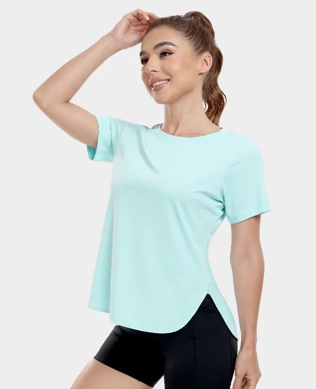 Relaxed Style Womens UPF 50+ Sun Protection Workout T-Shirts